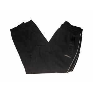 ADIDAS MEN’S SPORT SHADOW 3-STRIPES SWEAT PANTS BLACK SIZE LARGE